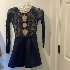 Navy blue lace dress